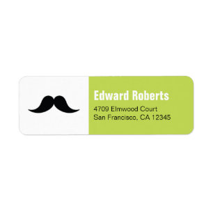 Moustache Address Labels