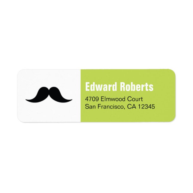 Moustache Address Labels (Front)