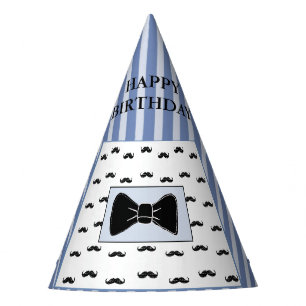 Moustache and Bow Tie Birthday Party Hat