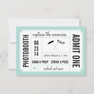 Moustache and Glasses Props Photobooth Ticket