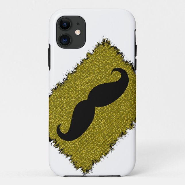 Moustache and Leopard Skin Case-Mate iPhone Case (Back)