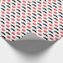 Moustache and Lips His & Hers Wedding Pattern