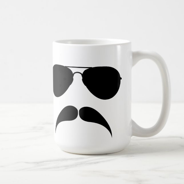 Moustache Aviator Mug (Right)