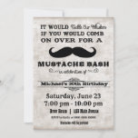 Moustache Bash Birthday Party Invitation<br><div class="desc">Moustache Bash birthday party invitation. It would tickle our whiskers if you would comb on over for a moustache bash!</div>