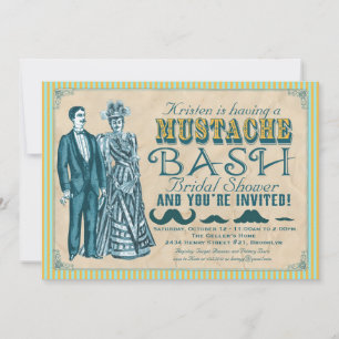 Moustache Bash Bridal Shower Invitation