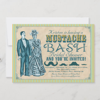 Moustache Bash Bridal Shower Invitation