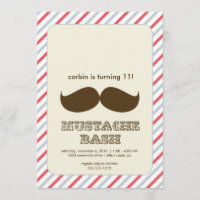 moustache bash invitation