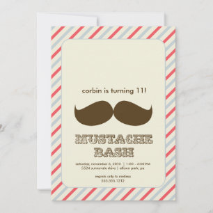 moustache bash invitation