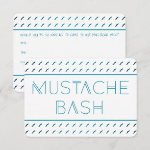 Moustache Bash Metro Invitation
