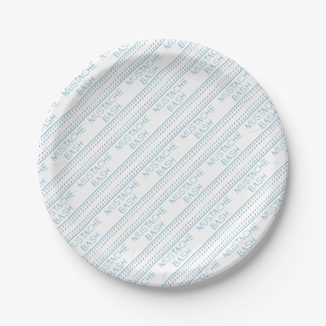 Moustache Bash Metro Paper Plate (Front)