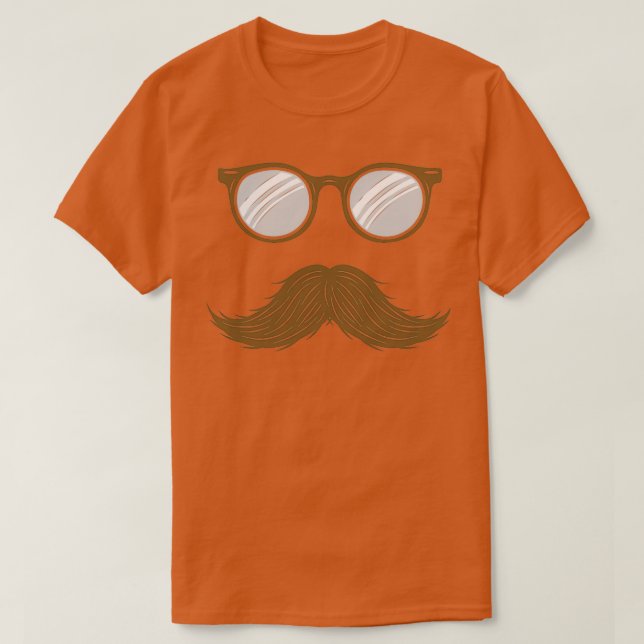 Moustache Beard Sunglasses T-Shirt (Design Front)