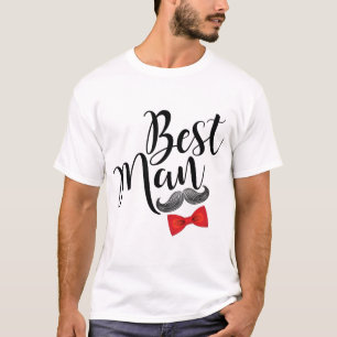 Moustache Best Man T-Shirt