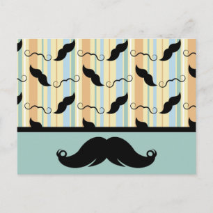 Moustache, Black Handlebar, Gift for Dad! Postcard