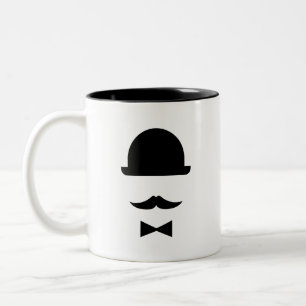 Moustache & Bowler Hat Pictogram Mug