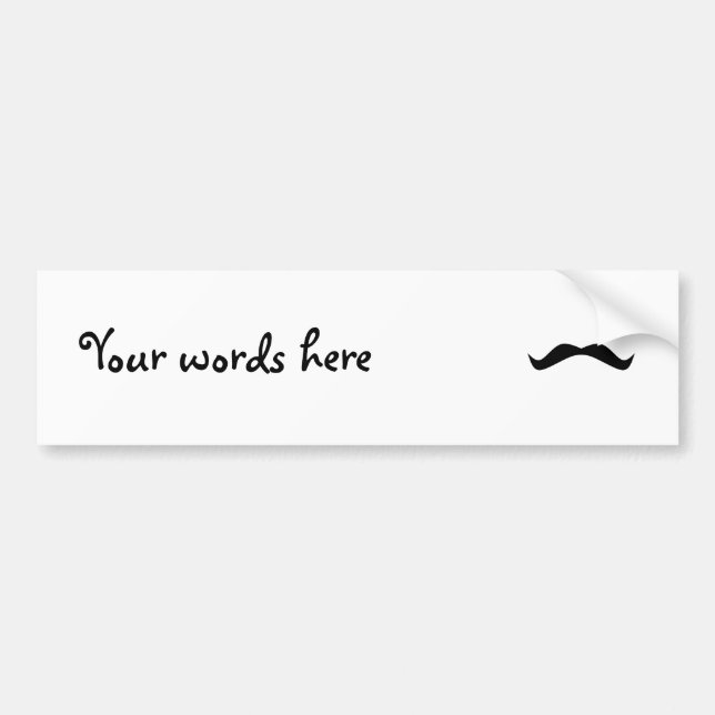 Moustache Bumper Sticker (Front)