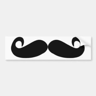 Moustache Bumpersticker Bumper Sticker