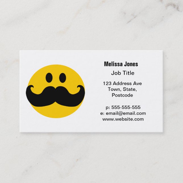Moustache Business Card (Front)