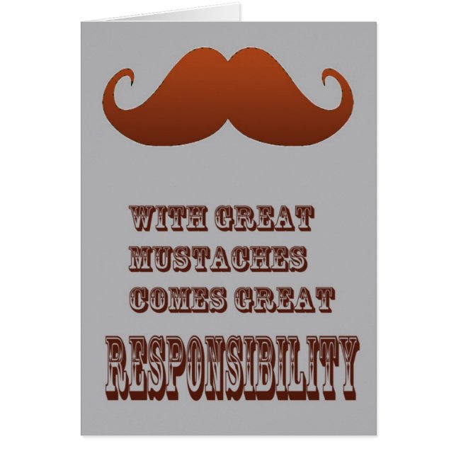 moustache card (Front)