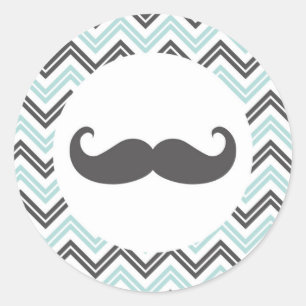 Moustache Chevron Sticker