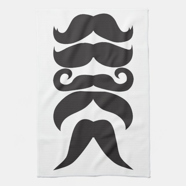 Moustache Choices Tea Towel (Vertical)