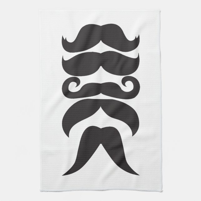 Moustache Choices Tea Towel (Vertical)