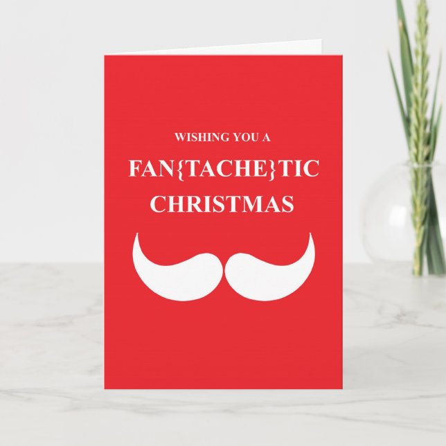 Moustache Christmas Card (Front)