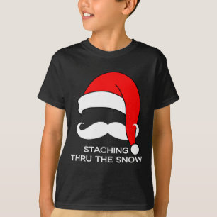 Moustache Christmas - Staching thru the Snow T-Shirt