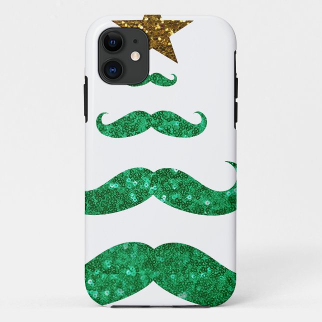 moustache christmas tree Case-Mate iPhone case (Back)