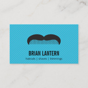 Moustache Comb   Shaves Hair Cuts Business Card