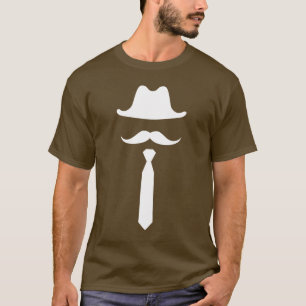 Moustache & Cowboy Hat Pictogram T-Shirt