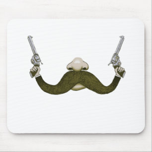 Moustache Cowboy Mouse Mat