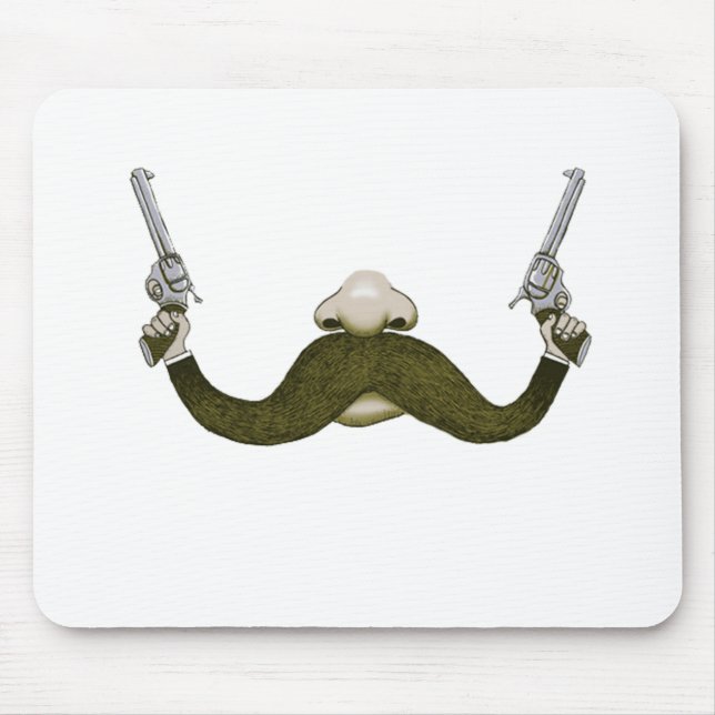Moustache Cowboy Mouse Mat (Front)