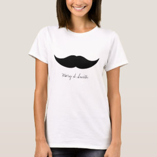 Moustache Custom Name T-Shirt
