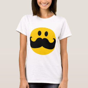 Moustache Customisable background colour) T-Shirt