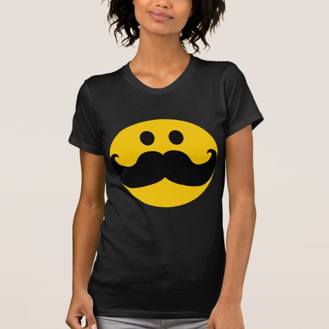 Moustache Customisable background colour) T-Shirt (Front)