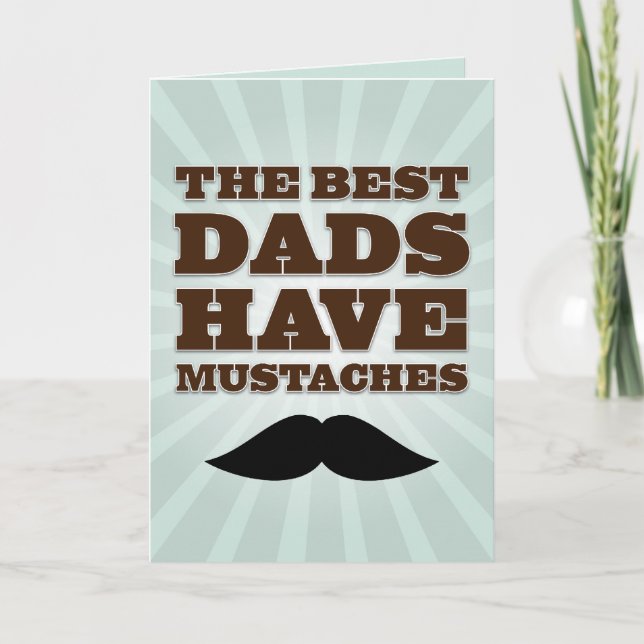 Moustache Dad Father's Day Card (Front)