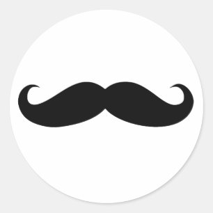 Moustache Disguise Funny Classic Round Sticker