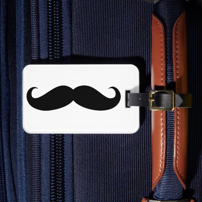 Moustache Disguise Funny Luggage Tag (Front Insitu 4)