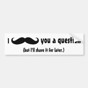 Moustache disguise funny moustache facial hair bumper sticker