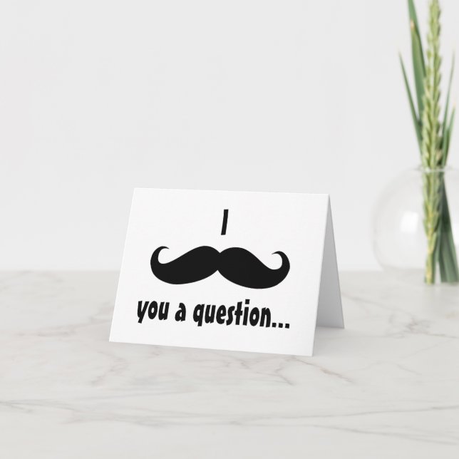 Moustache disguise funny moustache facial hair card (Front)