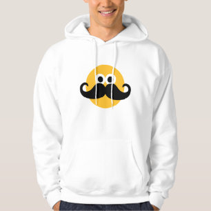 Moustache face hoodie