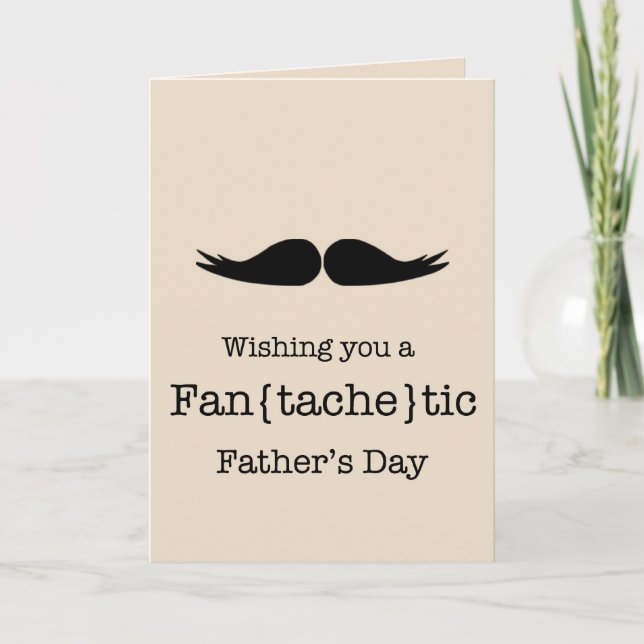Moustache Father's Day Card (Front)