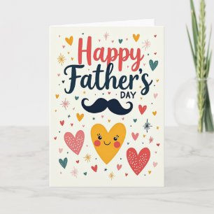 Moustache Fathers Day Cheer Card