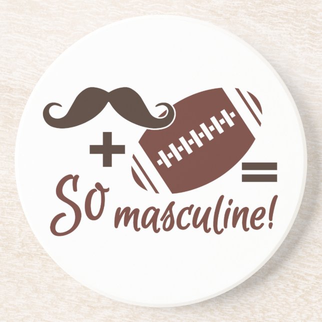 Moustache & Football coaster (Front)