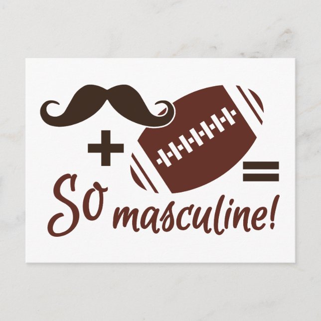Moustache & Football custom postcard (Front)