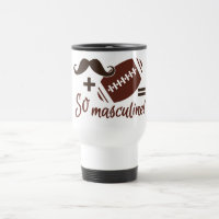 Moustache & Football mug - choose style & colour