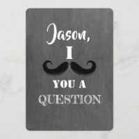 Moustache Funny Groomsman or Best Man Proposal