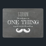 Moustache Funny Groomsman or Best Man Proposal Invitation<br><div class="desc">"Will you be my Groomsman?" Chalkboard funny proposal cards.</div>