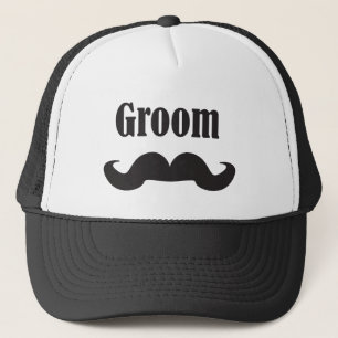 Moustache Groom Trucker Hat