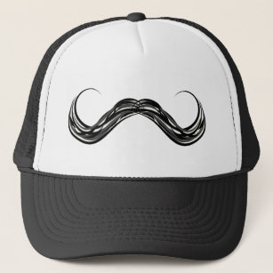 moustache handlebar trucker hat